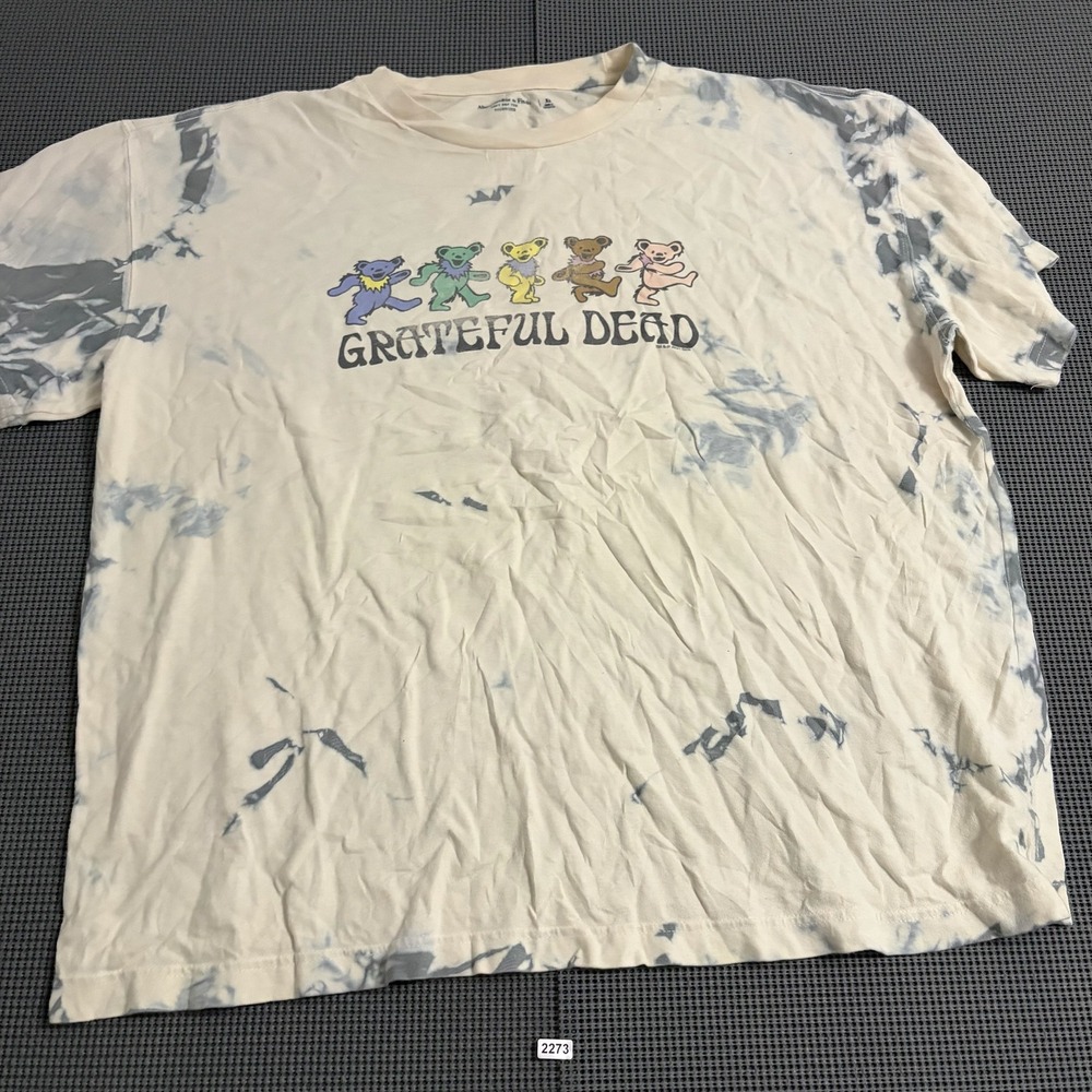 Abercrombie & Fitch Grateful Dead Dancing Bears Tie Dye Oversized T-Shirt XL